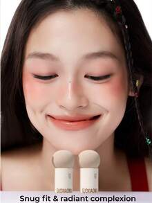 GUOXIAONIU Mushroom Makeup Puff, Wet & Dry Dual Use Ultra Soft Springy Beauty Sponge, Beginner Friendly, Seamless Fit For Natural Radiant Complexion - Milk Coffee Large Mushroom - View 3