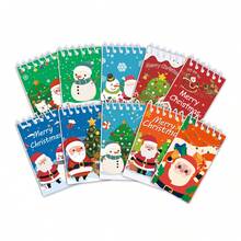 10PCS Christmas Theme, Merry Christmas Spiral Notebook, "Multiple Styles Random", Includes Santa Claus Pattern, Portable Mini Notebook, Perfect For Holiday Greetings And New Year Activities, Winter Party And Office Use - 1 Set - View 8