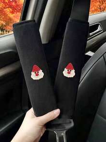 2 Buah Bantalan Bahu Sabuk Pengaman Mobil Mewah Bertema Natal, Pelindung Bahu Sabuk Pengaman Anti-Gesekan dan Anti-Selip - bantalan bahu - View 12