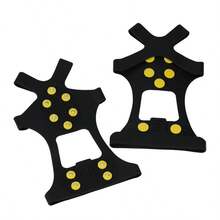 1 Pair Ice & Snow Anti-Slip Shoe Covers, Wear Over Shoes/Boots, Traction Spikes, Ice Crampons - Multicolor - View 15