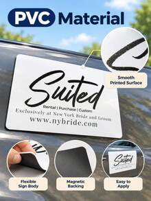 Stiker Magnet Mobil Kustom, Logo yang Dipersonalisasi Sesuai untuk Mobil, Van, Truk Anda, Desain Tahan Air, Stiker Iklan Bergerak untuk Kendaraan Komersial - MultiWarna - View 3