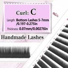 FOXYMEI 1500pcs Lower Eyelashes J/B/C Curl Brown And Black Lower Eyelash Extensions Natural Soft Short 5-7mm Mixed High Quality Single Eyelashes Suitable For Party - View 14