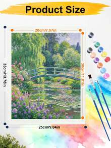 مجموعة رسم رقمي DIY، لوحات زنبق الماء، لوحات زيتية مرسومة يدويًا، هدايا ديكور جدران المنزل. - A - مشاهدة 7