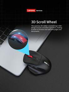 Chuột di động sạc lại Lenovo, chế độ Bluetooth và không dây 2.4GHz, thiết kế nhỏ gọn cho laptop, máy tính để bàn, văn phòng và gia đình - Xem 9