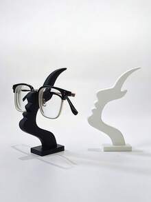 2PCS/Abstract Side Face Eyeglass Stand, Creative Novelty Glasses Holder, Desktop Sculpture Decor For Home & Office Desk - Multicolor - View 7