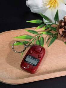 1pc/6pcs Portable Wood Grain Electronic Counter, Wood Grain Shell LED Night Light Hundred-Count Alert Keychain, Prayer Chanting Knitting Manual Counting Tool, Wood Grain Appearance Electronic Counter With Keychain Chain, Zero Reset, Portable Push-Button Counter, Suitable For Prayer, Crowd Counting, Workshop Inventory, Office Statistics And Multiple Counting Scenarios - Multicolor - View 16