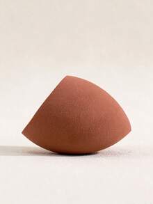 3pcs Slanted Makeup Sponges, Latex-Free Reusable Washable Soft Flawless Makeup Application Tool, Suitable For Powder, Liquid, Foundation, Travel Essential, Christmas, Holiday Gift - Brown - View 3