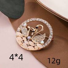 Cross-Border Rhinestone Flower Swan Brooch Elegant Gold Tone Brooch Decoration Pin Suitable For Suit Coat Dress Wedding Party Women - Multicolor - View 7