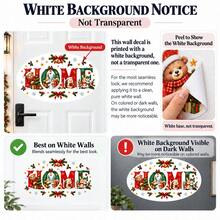 4pcs Christmas Kitchen Cabinet Stickers, Christmas Mug Stickers, Gingerbread Man Snowman Cup, Holiday Decoration, Suitable For Refrigerator Door, Pantry Cabinet, Home Decor - Christmas Wall Decals - View 7