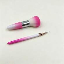 Gentle Face Buffing Brush & Ultra-Fine Nail Pattern Needle, Daily DIY Beauty Manicure Supply - Multicolor - View 8
