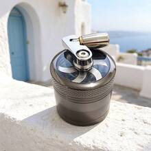 40mm Manual Portable Pocket Grinder, Mini Handheld Zinc Alloy 4-Layer Herb Grinder With Handle, Multiple Color Options - one-size - View 8