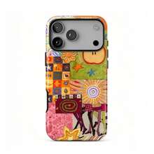 Multi-Color Patchwork Bohemian Style Phone Case, Suitable For IPhone 17, 16, 15, 14 Pro Max, Plus, 13, 12, 11 - Multicolor - View 1