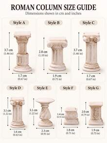 5/10/20pcs Random Style Miniature European Roman Column Mini Ornaments, Garden Landscaping, Mini Decor, Miniature Scene Material Pack - Multicolor - View 3