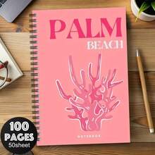1pc 2D Flat "You're A Star" Pink Starfish A5 Spiral Notebook, 50 Sheets (100 Pages), For Student Classroom Notes, Office Meeting Records, Portable Planner And Diary Notebook, Suitable For Professional - One Book (50 Pages, 100 Pages) - View 12
