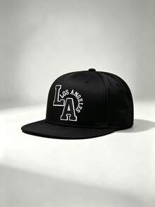 1pc Gothic Men Hats Letter 'LA' Embroidered Hats For Men Adjustable Hip-Hop Cap Ideal For Travel, Hiking, Sun Protection, And Outdoor Activities. - Multicolor - View 7