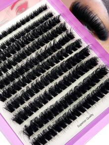 HBZGTLAD 10-Row 0.9-1.8cm New Fluffy 60D 80D 100D Eyelash Clusters, Volume Single Clusters, Segmented Eyelash Extensions, Pointed Eyelash Clusters, DIY Mixed Lengths, 0.07 Thickness, D Curl, Holiday Eyelashes, Thick Eyelashes, Russian Curl, Wispy, Individual Eyelash Extensions, Mixed Eyelash Extensions, Reusable - View 1