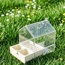 4-In-1 Bird Feeder, Bath, Waterer And Nest Box, Panoramic Visible Automatic Dispenser, Large Capacity Outdoor Hanging Feed Trough, Parrot Bath Basin With Anti-Spill Design, Suitable For Tiger Parakeet, Peony Parrot, Cockatiel, Large Bird Bath Box - one-size - View 13