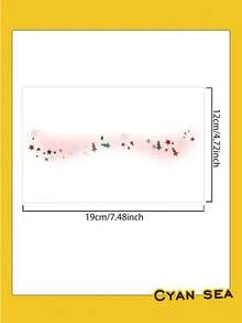 1pc Temporary Tattoo Sticker Christmas Mini Tree Star Snowflake Face Makeup Pattern, Realistic Tattoo Design, Suitable For Daily Wear, Bachelorette Party Favors, Music Festivals, Games, Graduation Gifts, Lasts 3-5 Days - Multicolor - View 4