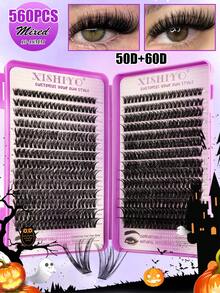 560/532/476pcs Individual Curl Eyelash Extension Kit, D Curl 10-16mm Mixed Style, DIY Eyelash Extension Set Includes Natural, Delicate, Voluminous, Long-Lasting Lashes,Suitable For Beginners Daily, Party, Music Festival Use - D - View 17