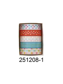 Washi Tape Set, 5 Rolls Geometric Pattern Stripe Grid Decorative Masking Tape For Scrapbooking Journaling DIY Crafts, Stationery Art Supplies Decoration - Sets - View 15