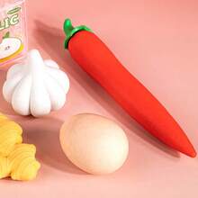 2PCS Creative Simulation Fun Erasers - Random Style - Dust-Free Clean Erasers Chili Pepper Egg Ginger Garlic - Student Stationery Gift - A - View 6