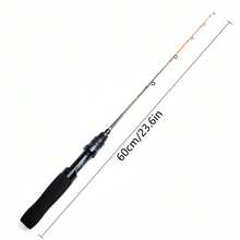 Joran Pancing Es Ultra Ringan Serat Karbon 76g Gagang EVA 23,6"/27,5" Joran Pancing Es Musim Dingin - Hitam - View 12