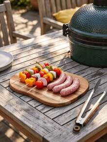 Wooden Cutting Board - Thick Kitchen Cutting Board, Serving Tray, Suitable For Restaurant, Picnic, Patio, Holiday Party And Other Occasions, Kitchen Accessories, Kitchen Supplies, Kitchen Tools, Seasonal Holiday Gift - 1PC - View 6
