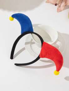 1pc Halloween Funny Clown Holiday Party Headband, Suitable For Holiday Animal Costume, Elegant Polyester Headband, Suitable For All Seasons - Multicolor - View 2