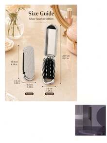 Rhinestone Folding Hair Comb With Mirror, 2-In-1 Portable Travel Comb, Compact Pocket-Sized Hairbrush, Mini Folding Beauty Tool, Daily Use, Handbag Essential, Wedding Party Accessory, Birthday Christmas Valentine's Day Gift - Multicolor - View 7
