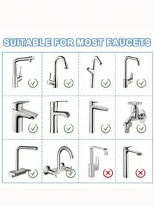 1pc Modern High Pressure Kitchen Faucet - Silver - View 8