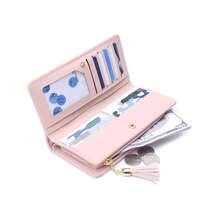 2026 New Women's Long Wallet, Quilted Bow Knot Design, Multi-Function Large Capacity Premium Long Wallet Card Holder - Pink - View 7