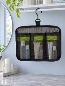 Mesh Hanging Storage Bag With Hooks, Multi-Pocket Mesh Organizer, Portable Wall-Mounted Storage Bag, Multi-Compartment Sorting Storage, Bathroom Closet Door Back Storage Bag, Breathable Mesh Storage Bag, Space-Saving Home Organization Bag, Suitable For Home, Dorm, Travel, Halloween, Christmas, Practical Home Storage Gift - Multicolor - View 11