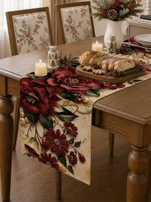 1 buah, Taplak Meja Motif Poinsettia Bertema Natal, Dekorasi Dapur, Taplak Meja, Penutup Debu Microwave, Taplak Meja Dekorasi Dapur, Taplak Meja Dekorasi Rumah, Pesta, Taplak Meja Dekorasi Liburan, Taplak Perapian, Taplak Tempat Tidur Dekorasi Kamar - MultiWarna - View 7