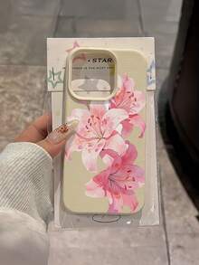 1件 白色春季百合花個性化極簡全包覆 TPU 防震手機殼，適用於 Apple 18 17 16 15 14 13 12 11 Pro Max Air 及系列 - 彩色 - 查看 2