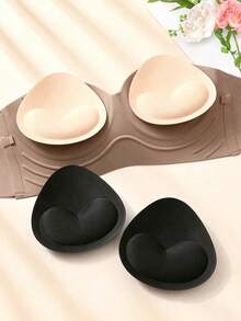 4 Thickened Sponge Latex Bra Pads, Small Breasts Become Larger Breasts, Can Be Placed On Bra Lining - Cute Plush - View 1