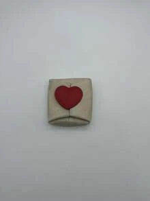 1pc Heart-Shaped Mini Coin Purse, Faux Leather Fabric, Snap Closure Design, Multiple Colors Available, Suitable For Carrying Coins, Earrings And Small Items, 3D Square Shape, Portable Jewelry Storage Bag, Travel Organizer Pouch - Multicolor - View 9