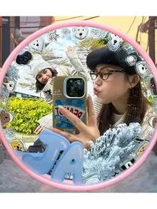 1/5/10/20 Essential Accessory For Selfie Photography During Travel. This Round Mirror Is Suitable For Various Occasions. It Allows For Wide-Angle Photos To Be Taken Easily. It's A Practical Gift For Friends, Especially During Group Trips. - Multicolor - View 11
