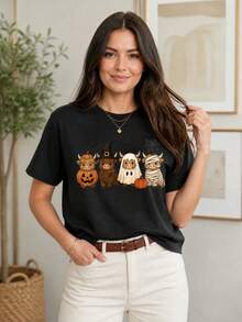 Women T-Shirts - Black - View 8