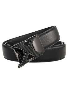 New X-Letter Buckle Automatic Belt, Multifunctional Fashionable Men's Leather Belt, Adjustable Durable Belt, Suitable For Daily Wear - Multicolor - View 10