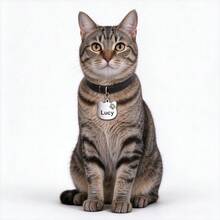 Custom Engraved Pet Name Tag, Personalized Pet ID Tag, Customizable Laser Engraved Metal Pet ID Tag, Suitable For Cats And Dogs, Stainless Steel Lost And Found Pet Tag - Multicolor - View 5