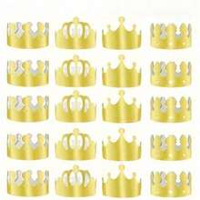5ps Gold Paper Crowns For Parties, Gold King Crowns Gold Hats For Birthday Celebrations Photo Props, Exquisite Headband Birthday Hats, Suitable For Birthday Parties, Holiday Parties And Many Other Occasions - Multicolor - View 8
