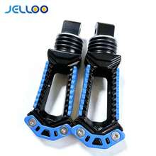 JELLOO 2 قطعة من دعامات قدم الدراجة النارية، دعامات قدم الدراجة النارية من سبيكة الألومنيوم CNC بتصميم الهلال - مناسبة ل- Stomp و Explorer و SDG وطرازات أخرى، تعزز القبضة وراحة الركوب - موديلات متعددة - مشاهدة 13