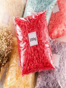 1 Pack 200g Raffia Grass Gift Box Filler, Creative Filler Grass, Suitable For Birthday, Wedding And Bridesmaid Gifts, Crinkle Paper, Craft Shredded Raffia Paper Filler, Suitable For Easter Gift Box Packaging Filler - 200g - View 3