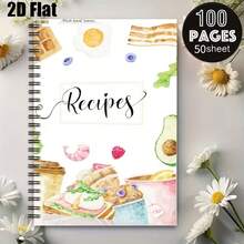 Subject Notebook Personal Organizers 1pc Fun Recipe Spiral Notebook Diary - Colorful Highland Cow And Kitchen Design With Butterfly Accents, Recipe Organizer For Healthy Recipes, Dessert Baking, Home Cooking - Gift For Women And Men - One Book (50 Pages, 100 Pages) - View 8