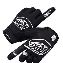 ROXF 1 Pair Full Finger Touchscreen Mountain Bike & Motorcycle Riding Gloves; Men's Outdoor Mountain Bike Racing Gloves; Unisex - Black - View 3