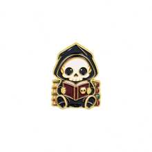 Skeleton Enamel Pin, Grim Reaper Brooch, Gothic Halloween Lapel Badge For Backpack Jacket Hat, Cute Spooky Jewelry Gift For Halloween Party - Multicolor - View 15