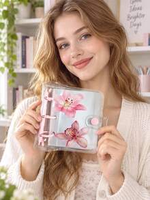 Mini Transparent 3 Ring Jewelry Storage Album With Binder Inner Paper,Travel Jewelry Box Jewelrys Storage Book With 10 Plastic Pouches Portable Jewelrys Organizer,Earring ,Christmas And Halloween Gifts - Multicolor - View 10