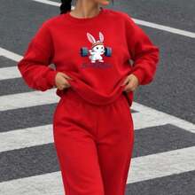 Women Sweatpants - Red - View 3