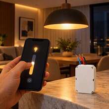Controlador Smart Lamp Bluetooth Exatron Myhouse X LSRL6001 Bivolt Dimmer pelo App - Branco - Visão 3