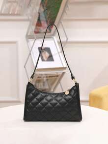 1pc Women's Classic Quilted HOBO Underarm Bag, Adjustable Shoulder Strap One Shoulder Small Bag, Luxury Versatile Daily Commute Bag - M1935 - View 3